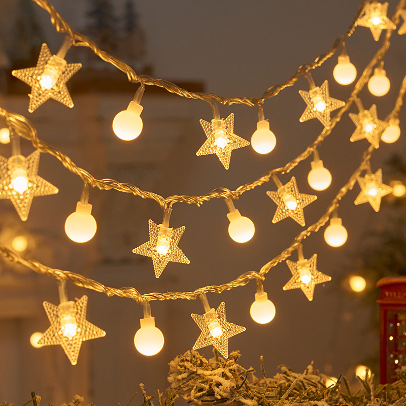 سلسلة أضواء LED على شكل نجوم لتزيين رمضان