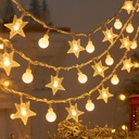 سلسلة أضواء LED على شكل نجوم لتزيين رمضان