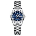 Waterproof women's watch with luminous display and dual calendar function