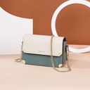 Women's Small Square Shoulder Bag with Chain – Genuine Leather
