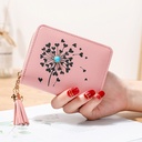 A stylish and functional women's wallet with a sleek, compact design, featuring a secure zipper and multiple card slots