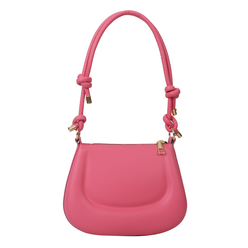 Elegant and Trendy Solid Color Underarm Shoulder Bag