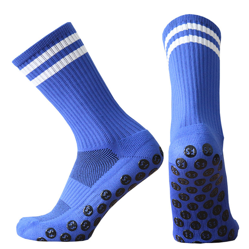 Striped Men's And Women's Towel Bottom Non-slip Football Training Competition Socks