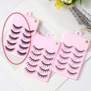 5-Pair Set of False Eyelashes – New and Trendy Design, Natural and Lightweight Look Inspired by Korean Makeup