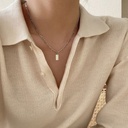 قلادة لؤلؤ فاخرة للنساء مصنوعة من فولاذ التيتانيوم – تصميم أنيق يدوم طويلاً