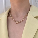 A trendy alloy necklace, perfect for adding a bold and stylish touch to your look 