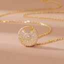 قلادة دائرية أنيقة للنساء بأسلوب فاخر وخفيف