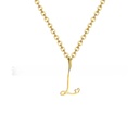 قلادة من الفولاذ المقاوم للصدأ مع 26 حرفًا بتصميم أنيق