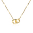 Elegant Women's Necklace with a Distinctive Design featuring Double Rings for a Luxurious Look