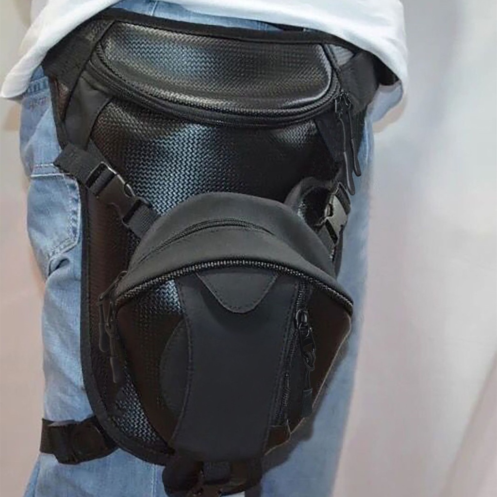 Elegant motorcycle leg bag, weather-resistant and perfect for outdoor rides