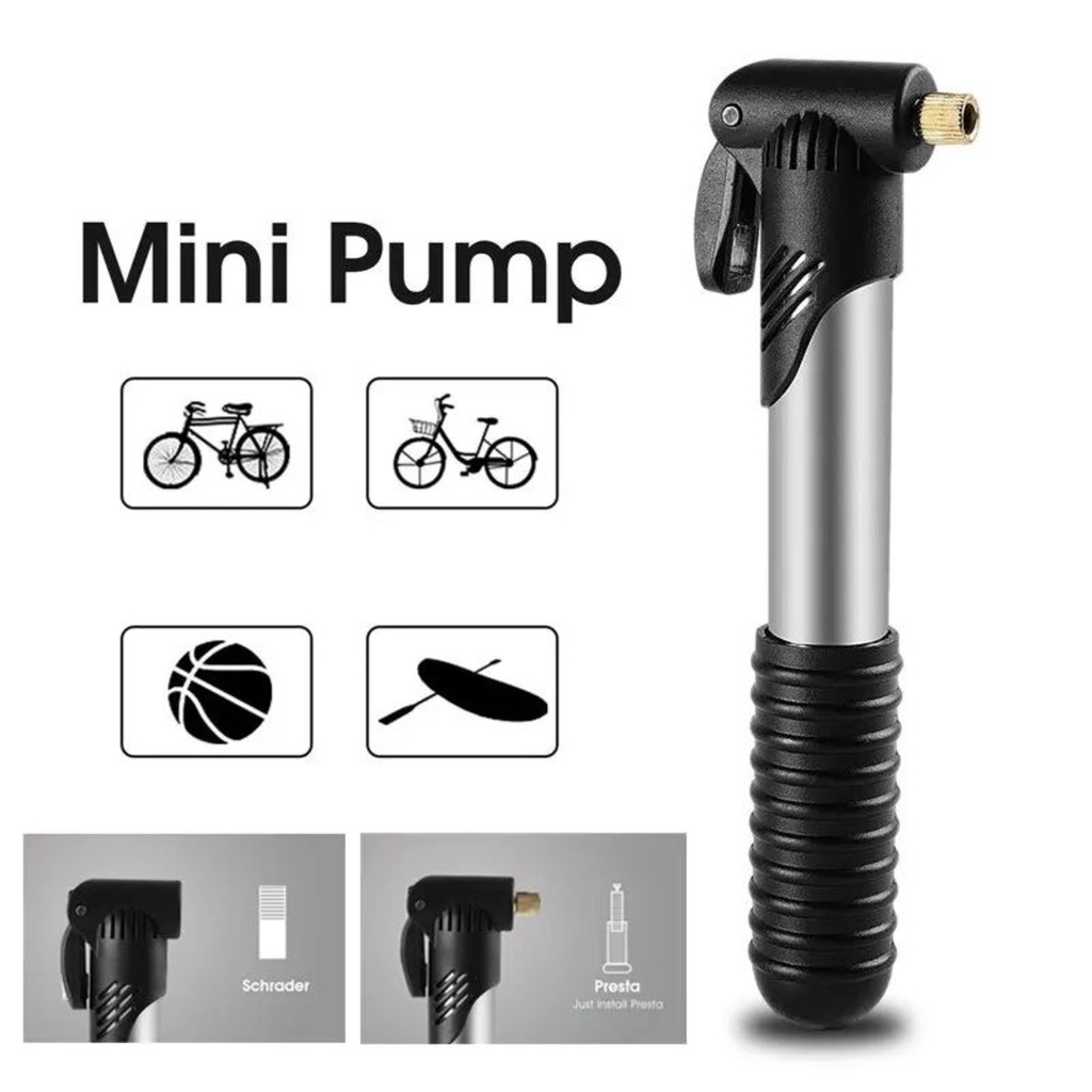 Portable Multi-Purpose Hand Air Pump – Suitable for Bicycle Tires, Compatible with Schrader & Presta Valves