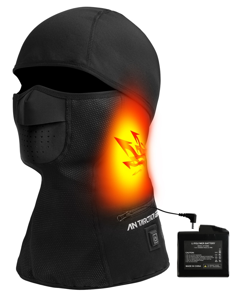Heated Mask with Electric Warming and Windproof Design – Perfect for Motorcycle Riding and Outdoor Activities