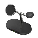 Magnetic 3-in-1 Wireless Charger with a Modern Design for Phones, Offering Easy and Multi-Device Charging