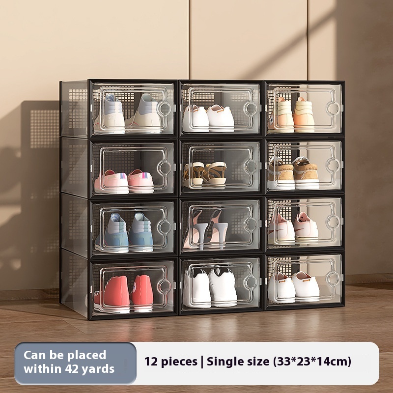 Thick Transparent Shoe Box – Dust-Proof & Moisture-Resistant Storage Cabinet with a Practical Design