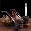 Dual-Purpose Smoking Pipe for Cigarettes and Tobacco – Modern Curved Design with Elegant Engraving and Built-in Filter
