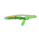 Elegant Women's Belt in Glossy PU Leather with Pin Buckle Design 