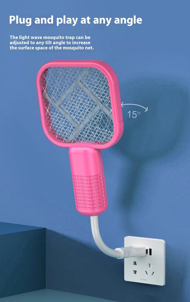 USB Electric Mosquito Killer Lamp – Portable Swatter for Indoor & Outdoor Use with a Modern, Safe Design