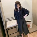 Chiffon Blouse Dress with V-Neck for Women – Lightweight and Elegant with a Mid-Length Design