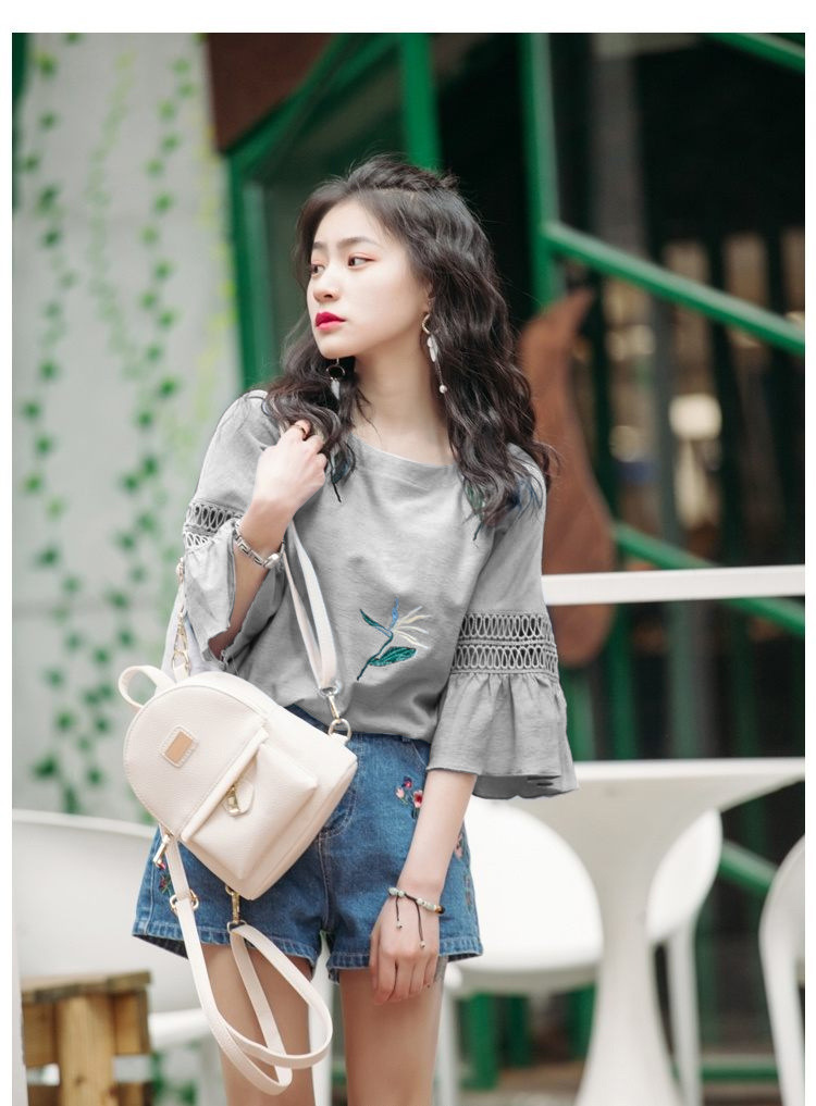 Elegant Lace Blouse for Women – Lightweight with Half Flared Sleeves and a Comfortable Fit