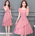 Elegant women's dress with a soft waistline and modern design that adds a refined touch to your look