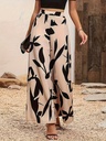 High-waisted wide-leg casual pants – elegant and flowy design for a comfortable and modern look