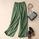 Women's wide-leg cotton pants with a modern and practical European design, offering comfort and style for a standout everyday look 