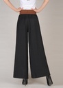 Elegant women's wide-leg pants with a loose fit, made from a soft and comfortable cotton and linen blend—perfect for a practical yet refined look