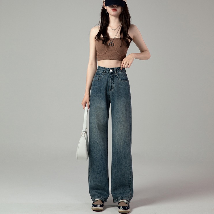 Women's High-Waisted Straight-Leg Jeans with a Classic Design – Perfect for Your Everyday Looks