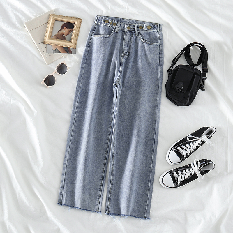 Women's High-Waisted Wide Straight-Leg Jeans – Modern Design for a Trendy Casual Look