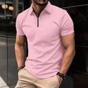 Men's solid color zip-up top with a practical and stylish design, perfect for both sporty and casual looks