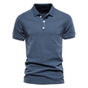 Men’s Shirt with a European and American Touch – featuring a stylish and practical design, made from durable twill fabric, with a classic lapel collar and short sleeves, perfect for sporty and casual looks