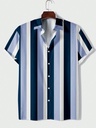 Men's Casual Shirt with Stylish Striped Print – A Perfect Blend of Comfort and Modern Design