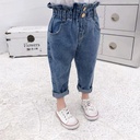 Girls' spring denim jeans designed for comfort and style — perfect for everyday seasonal outfits