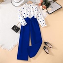 Spring Girls' Outfit – Long Sleeve Blouse with Matching Pants