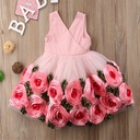 Elegant girls' princess dress made of mesh fabric, offering your little one a refined look perfect for special occasions and celebrations