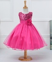 Baby sequin dress with an elegant princess design, perfect for flower girls at weddings and special occasions  