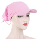 Classic Solid-Color Square Scarf Hat with Multicolor Paisley Print