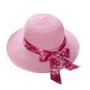 Monochrome Straw Hat with Dome Crown and Wide Brim – Adorned with a Bow