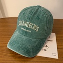 Denim Cap with Letter Embroidery – Stylish Design with a Curved Brim