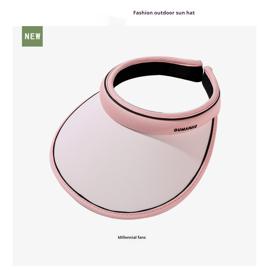 Topless Sun Protection Hat with Color-Matching Ice Silk Headband
