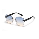 Elegant and luxurious women's sunglasses with distinctive diamond-cut edge design 