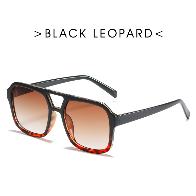 Women's Square Double-Bridge Sunglasses – Classic and Modern Design