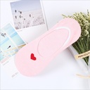 Stylish Women's Low-Cut Invisible Cotton Socks with Heart Design