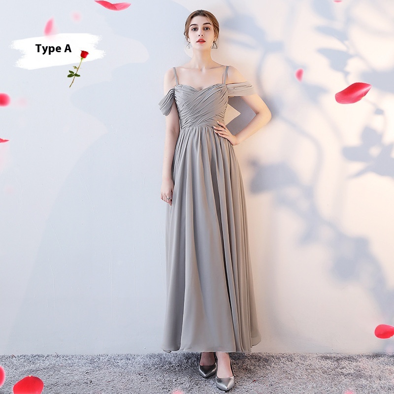Host Dinner Bridesmaid Group Chiffon Bridesmaid Dress