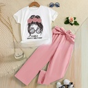 Girls' Casual Cartoon Print Set – Stylish and Comfortable for Everyday Wear