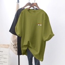 White Loose-Fit Women's Blouse with Short Sleeves – Elegant and Minimalist Design for a Modern Look