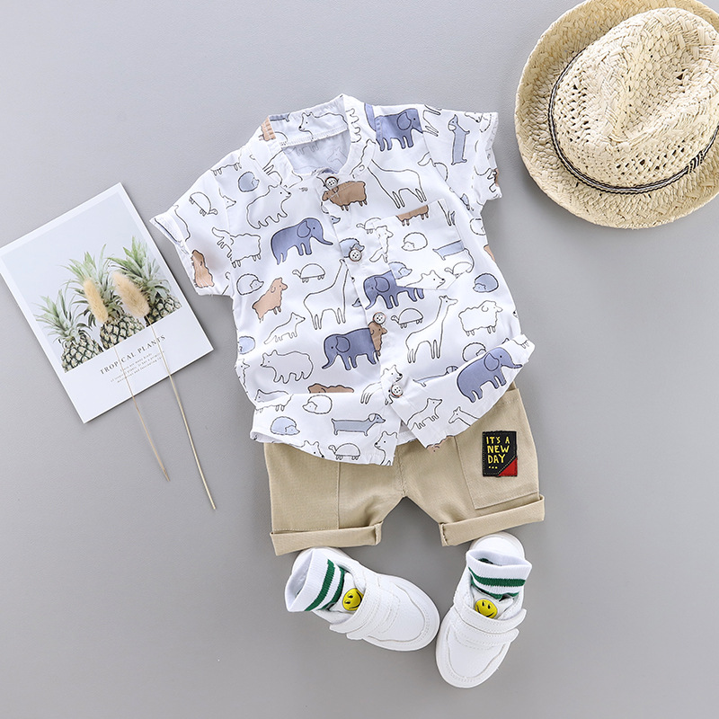 Children's set consisting of a stylish shirt and shorts