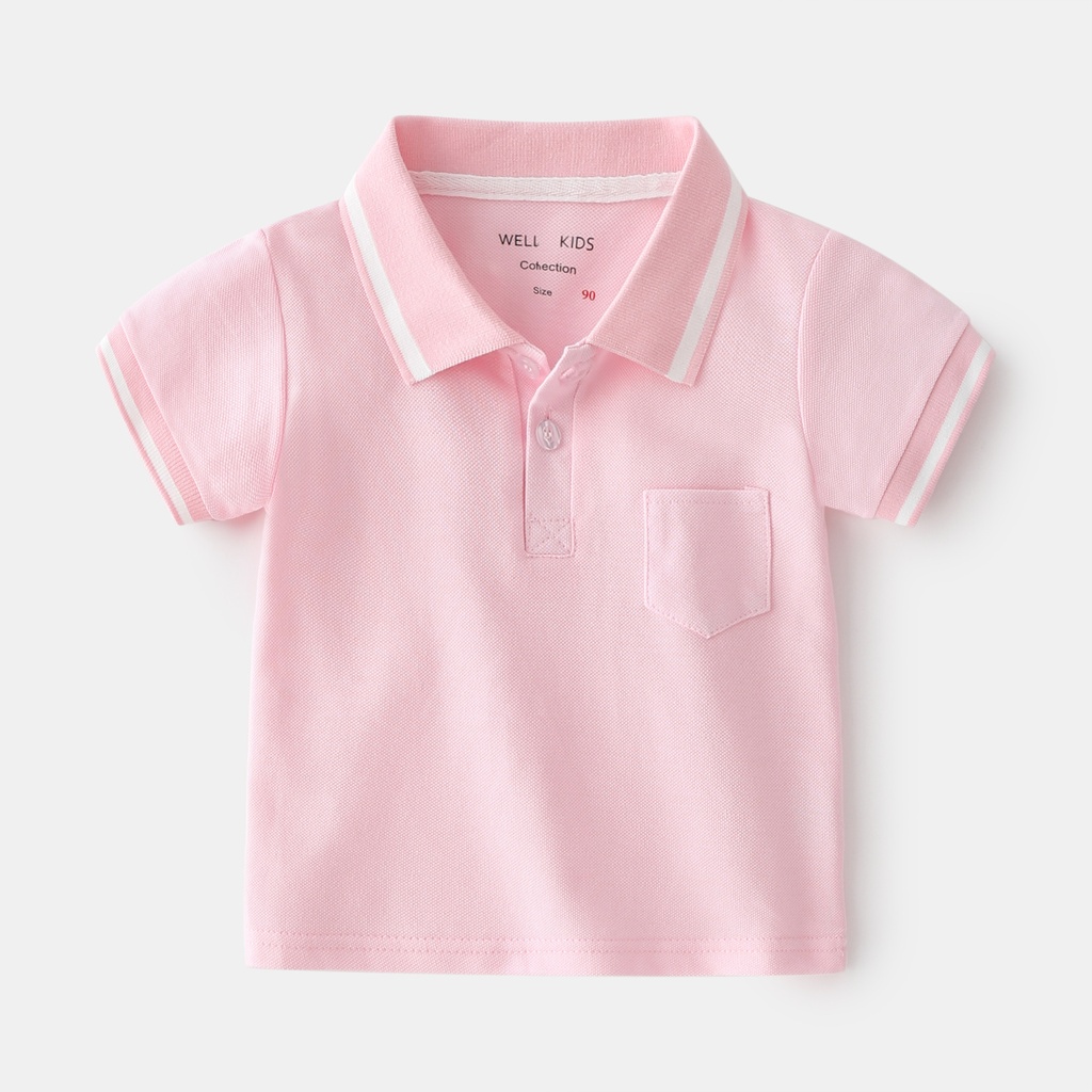 Children's polo shirt with short sleeves and a stylish design, ideal for daily wear and various occasions