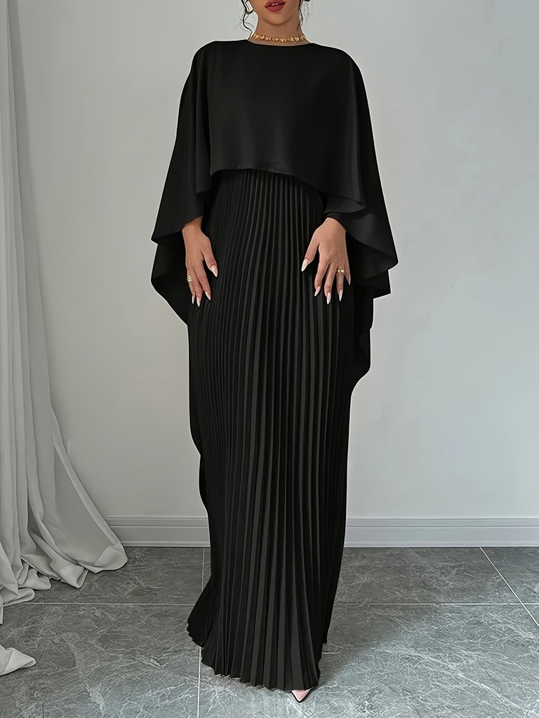Wide and luxurious women's dress with an elegant modern design that adds a sophisticated touch to your look