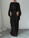 Wide and luxurious women's dress with an elegant modern design that adds a sophisticated touch to your look